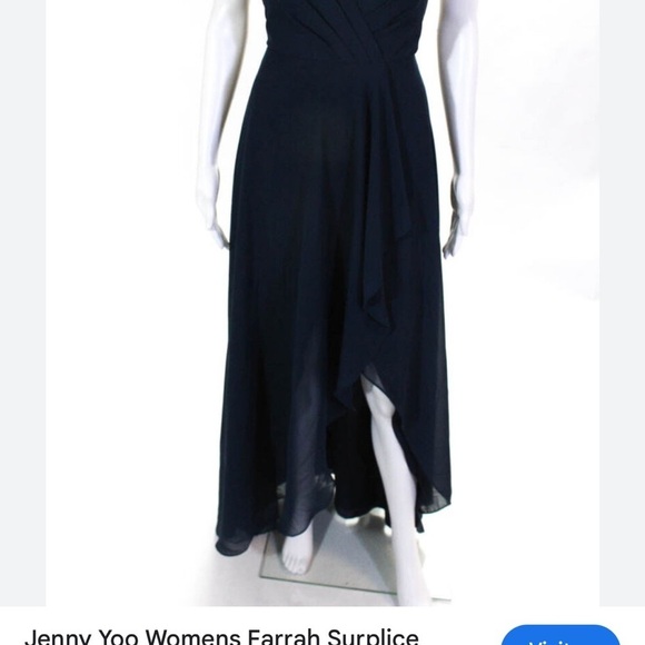 Jenny Yoo Navy Farrah Gown size 0 - Picture 8 of 11